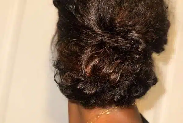 Hair growth bun day 6